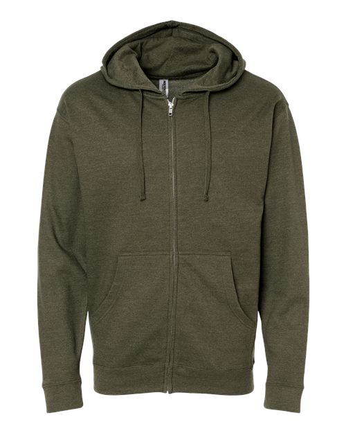 Independent Trading Co. Full Zip Hooded Sweatshirt