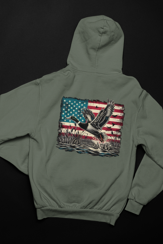 Patriotic Duck Hunting Hoodie
