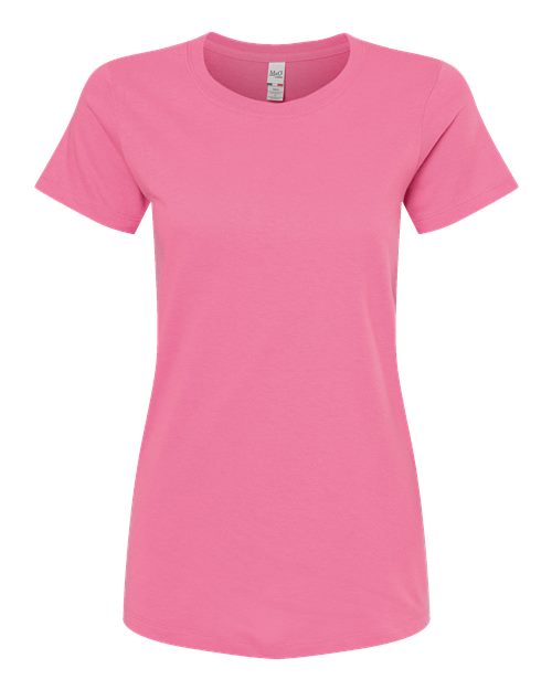 M&O Women's Gold Soft Touch T-Shirt w/ Logo